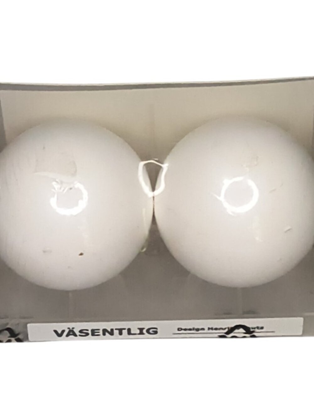 IKEA Vasentlig, Globe Set of 2 End Caps, White, Curtain Rod Ball, Round, Finial